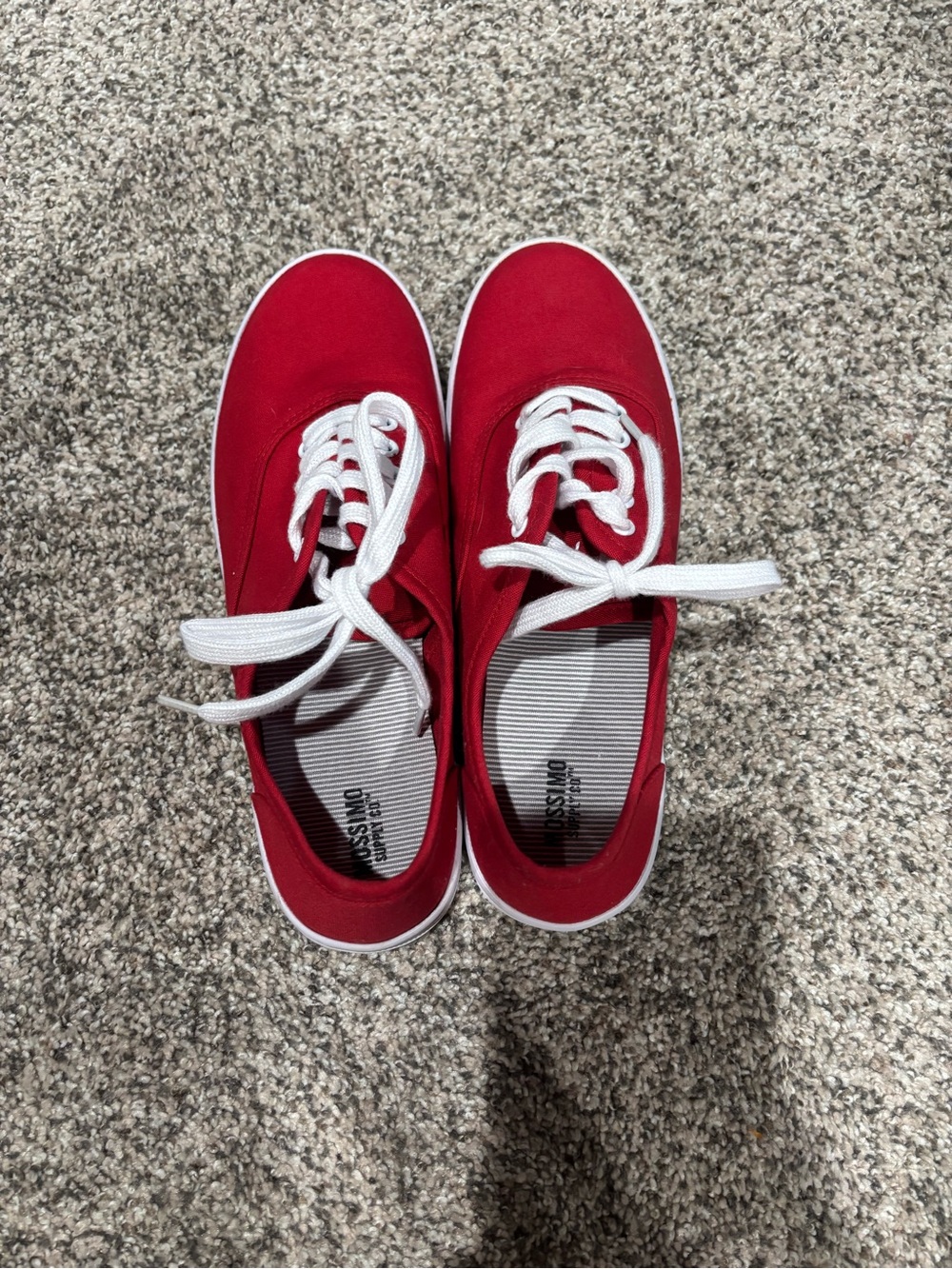 Women’s Red Canvas Lace-Up Sneakers by Mossimo